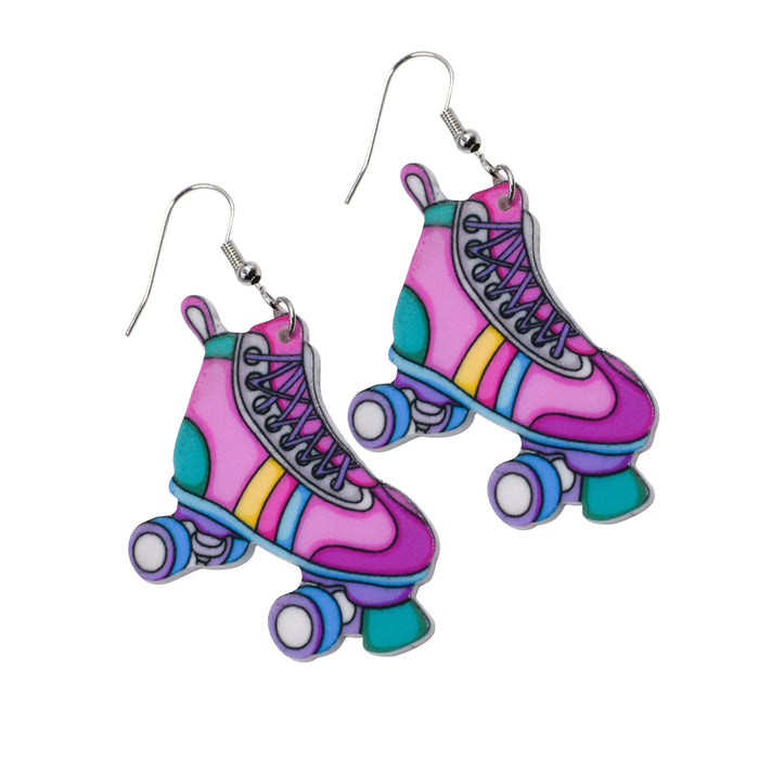 Aretes con forma de patines quad de colores