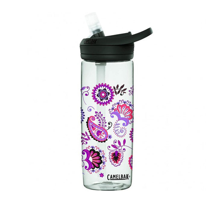 Botella CamelBak Eddy+ de 0,6 L transparente con estampado floral paisley