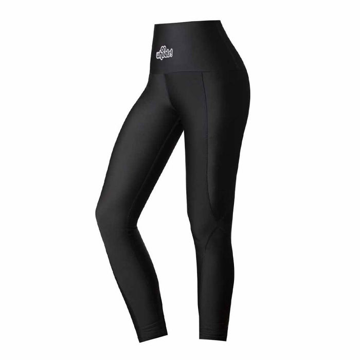 Calza larga deportiva OnWheels para mujer negra, vista frontal
