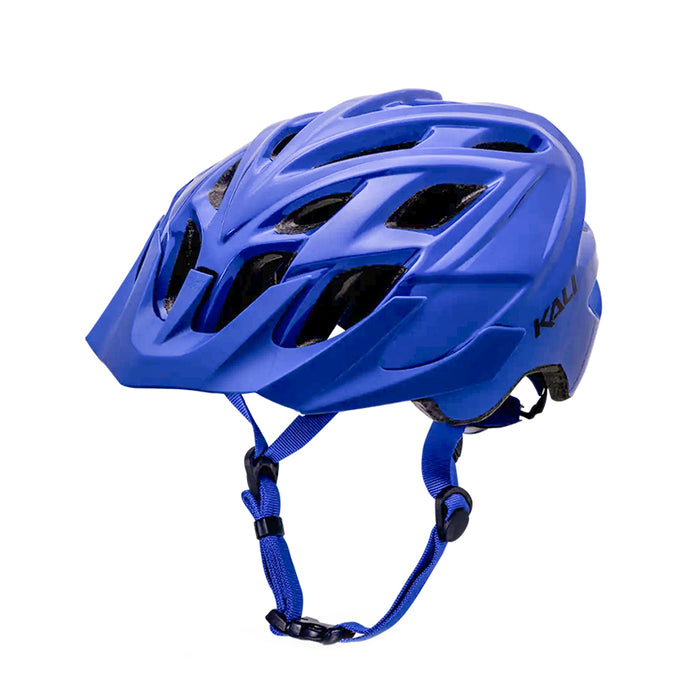 Casco Kali Chakra Solo azul, vista frontal en ángulo