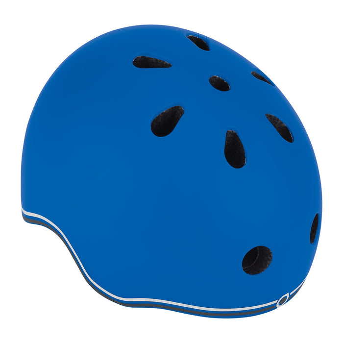 Casco infantil Globber Go Up Lights Navy Blue vista en ángulo