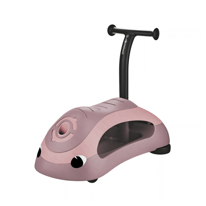 Correpasillos Globber Walk n Roll 2 en 1 Ecologic Berry en modo correpasillos, vista en ángulo