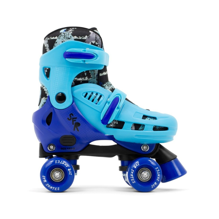 Patines quad ajustables SFR Hurricane IV Shark Blue vista lateral