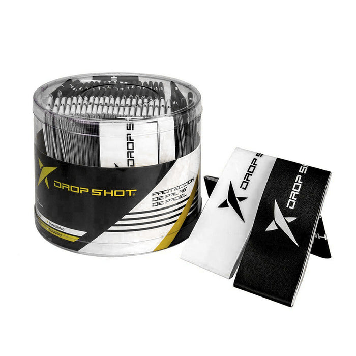Protectores Drop Shot para pala de pádel negro y blanco