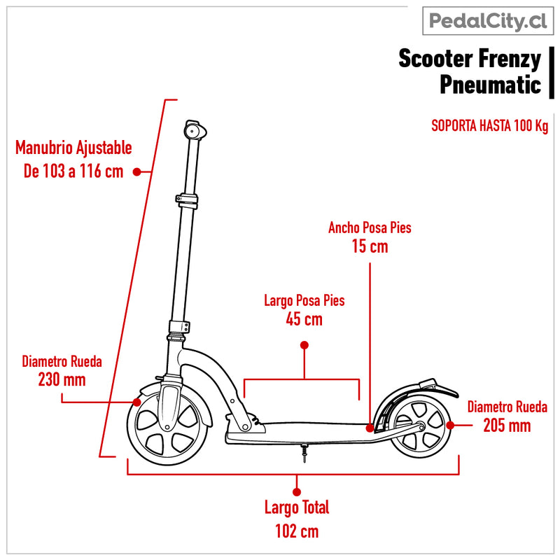 Scooter Frenzy Pneumatic Black
