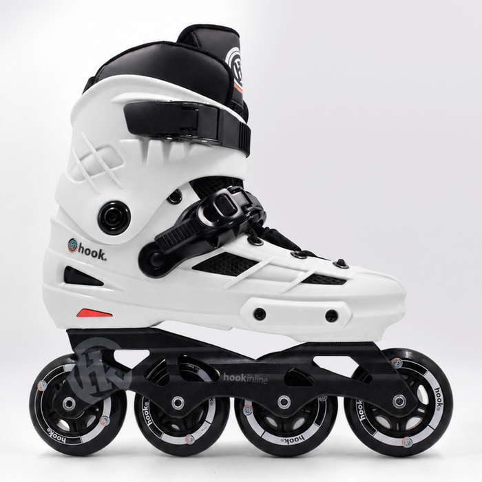 Patines freeskate Hook Skull blancos, vista lateral