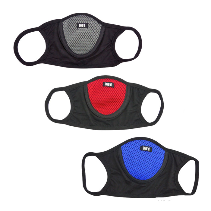 Máscaras térmicas de neopreno en gris, rojo y azul