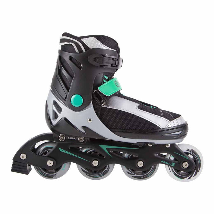 Patines en línea Hook Power HK-103 verdes vista lateral