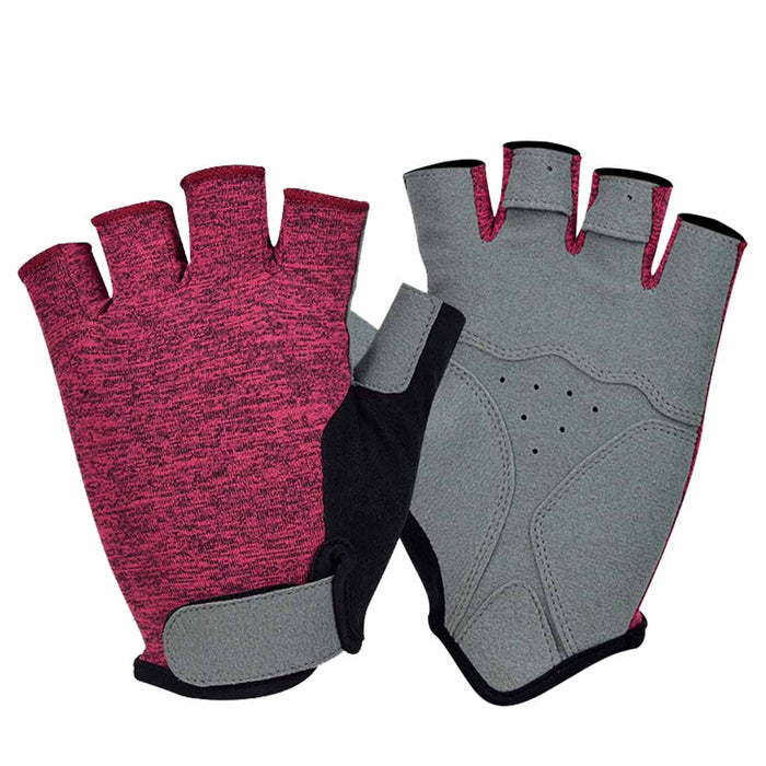 Par de guantes cortos de ciclismo DVG012 rojos