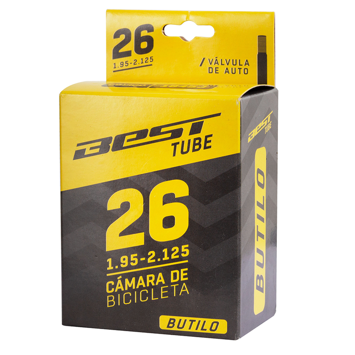 Cámara Best de butilo con válvula de auto en su caja