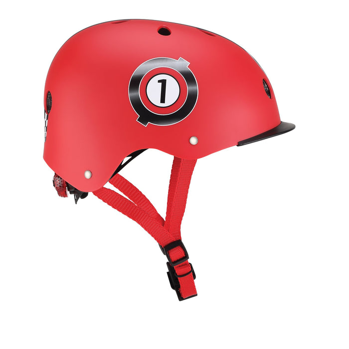 Casco infantil Globber Primo Fantasy Racing, niños, rojo