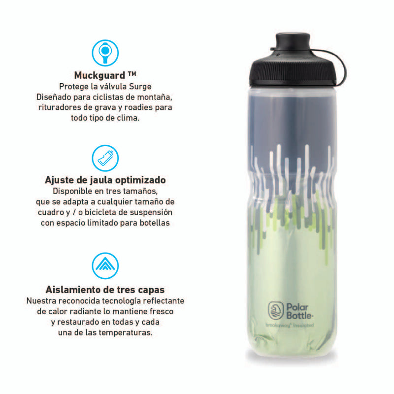 Botella Breakaway® Muck Insulated 710ml Moss/Desert