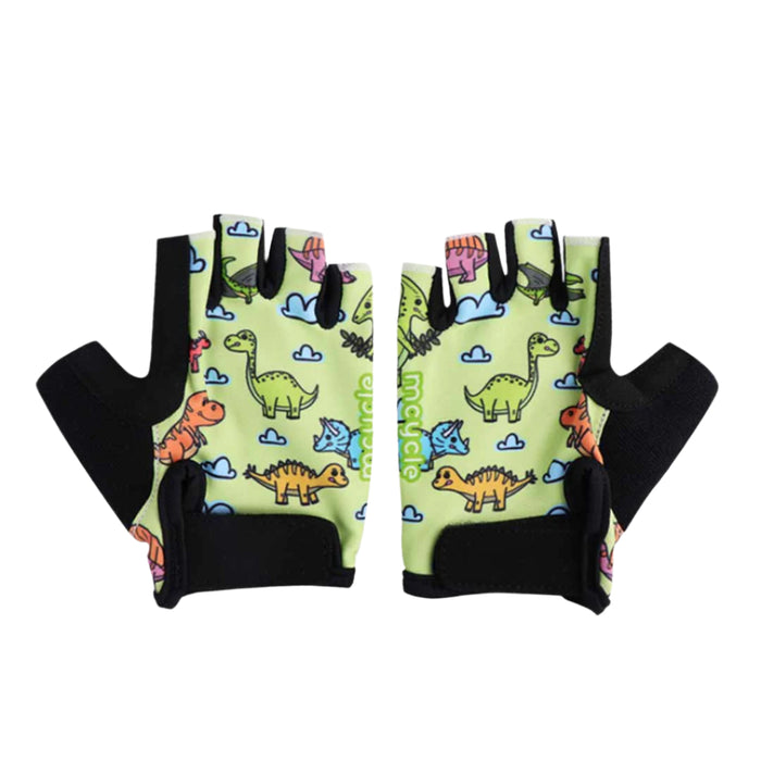 Par de guantes cortos infantiles Mcycle Dino con dibujos de dinosaurios