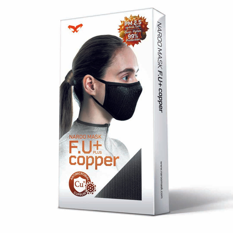 Máscara Filtrante Antimicrobiana Lavable Fu+ Copper- Gris S