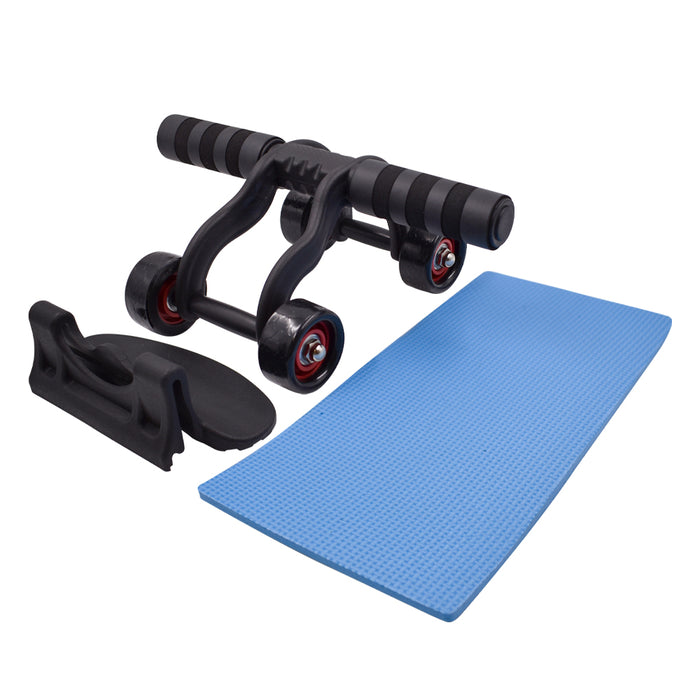 Set de rueda de ejercicio abdominal con apoya rodillas y colchoneta