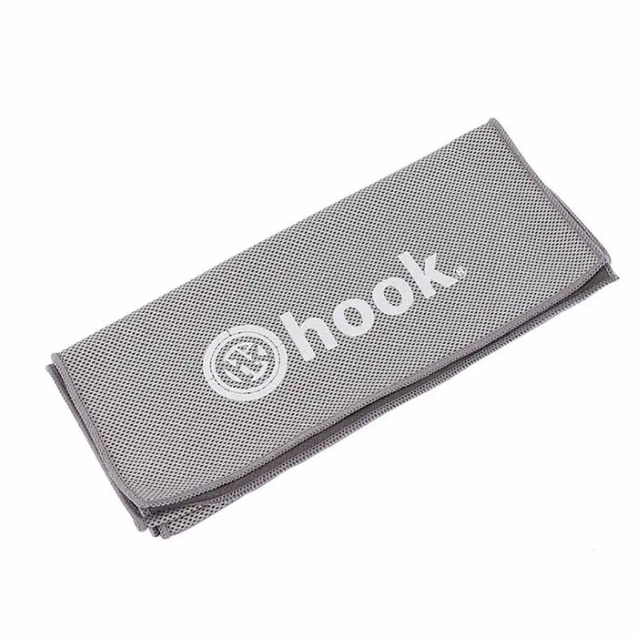 Toalla de microfibra deportiva Hook gris doblada