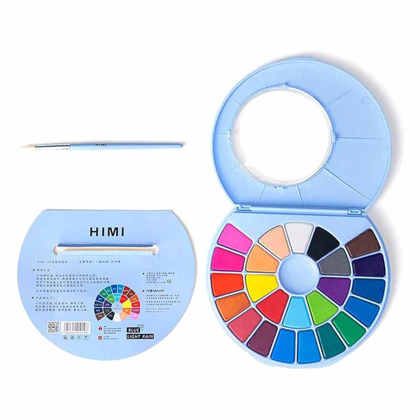 Set de pintura sólida Himi - Miya 24 colores (estuche azul)