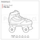Patines Quad Fila Ace White Blue Red