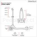 Globber Primo Dark: scooter 3 ruedas con luces morado