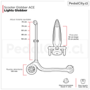 Scooter Globber ACE Lights para Niños y Adultos Aqua