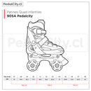 Patines Quad infantiles 905A Rosa Led