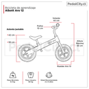 Bicicleta de aprendizaje Albott Aro 12 Palo Rosa