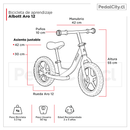 Bicicleta de aprendizaje Albott Aro 12 Blue Green