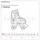 Patines Quad infantiles Rosa Arcoíris Led