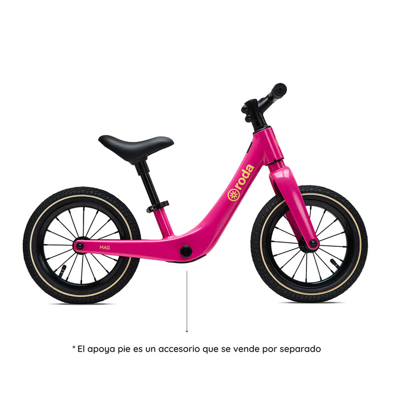 Bicicleta de aprendizaje Roda Magnesio Rosa fuerte aro 12
