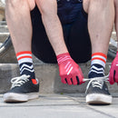 Calcetines Spandex Deportivos negro/rojo