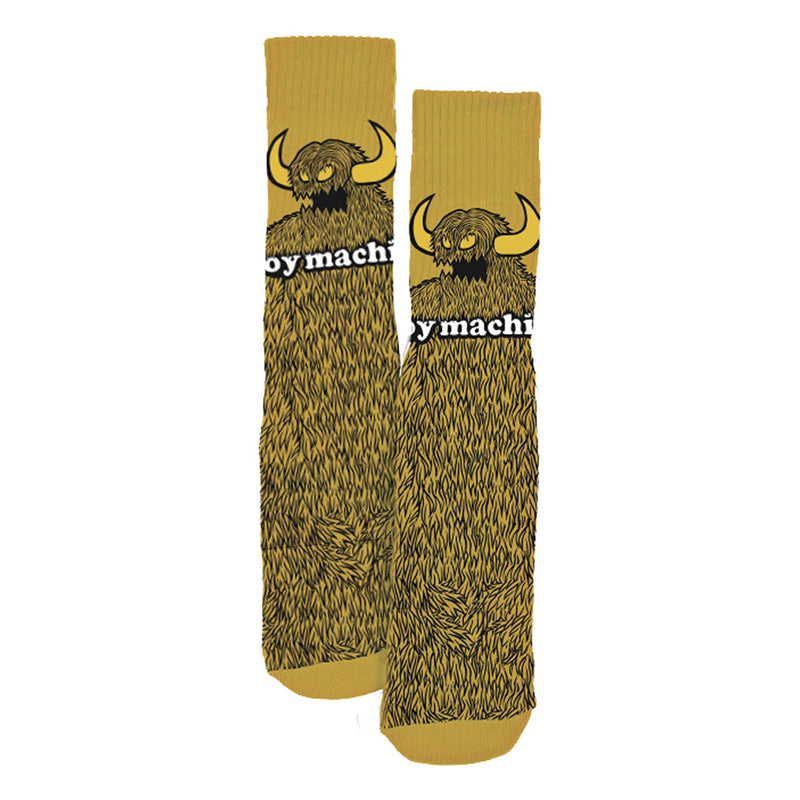 Calcetines Toy Machine Furry Monster Mustard