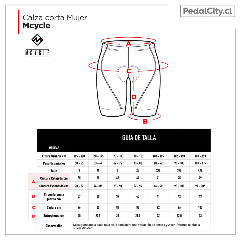 Calza Corta Mcycle Mujer