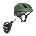 Casco Nutcase Vio Adventure Bahous + campanilla MIPS, adultos, verde