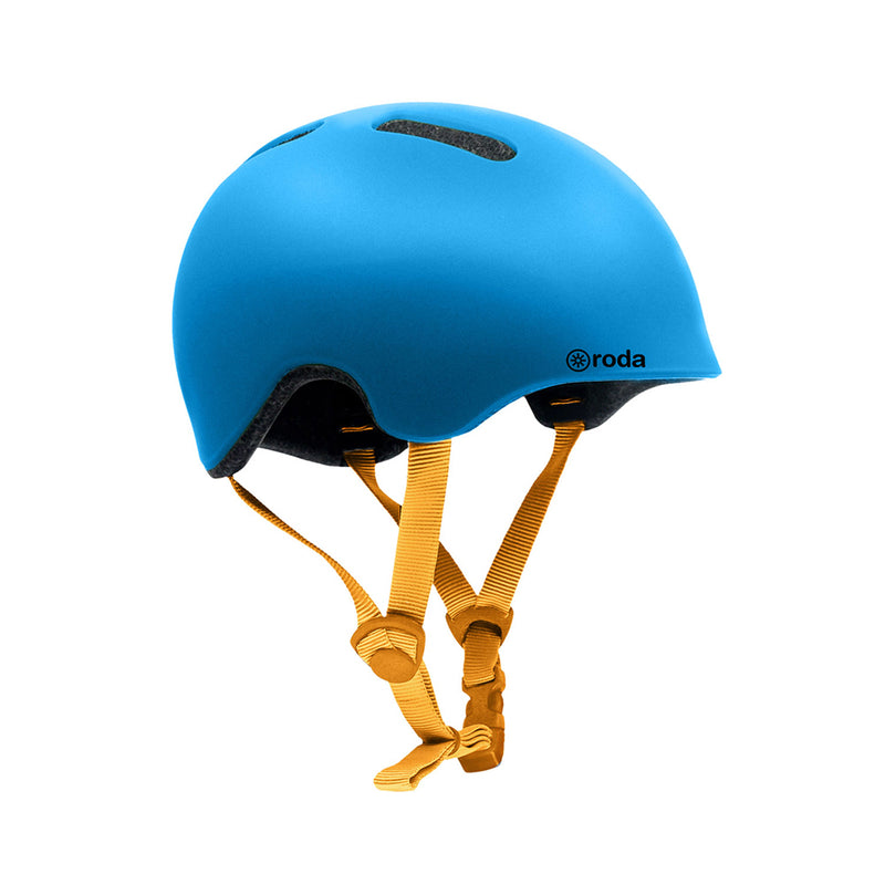 Casco Roda azul orange edition