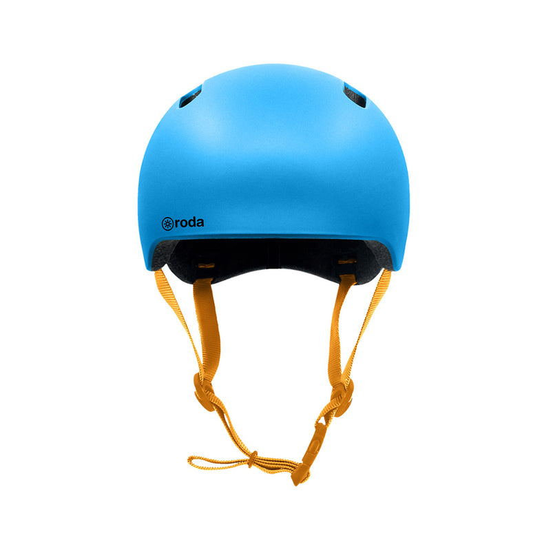 Casco Roda azul orange edition