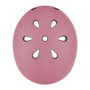 Casco infantil Globber Go Up Lights Deep Pastel Pink vista superior con ventilaciones