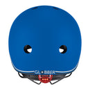 Casco infantil Globber Go Up Lights Navy Blue vista trasera con luz LED