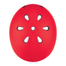 Casco infantil Globber Go Up Lights New Red vista superior con ventilaciones