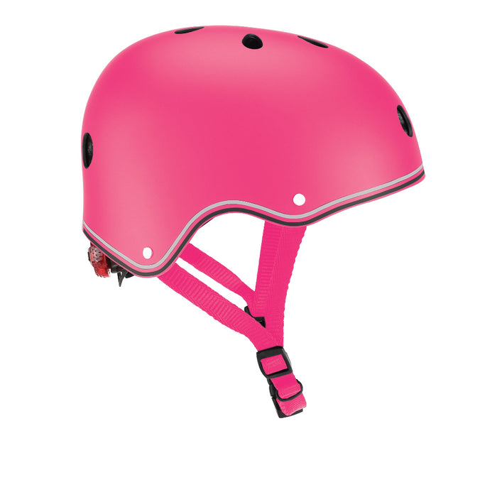 Casco infantil Globber Primo Lights Deep Pink vista lateral