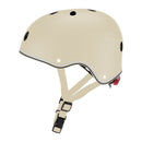 Casco infantil Globber Primo Lights Taupe vista lateral izquierda