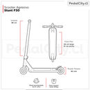 Scooter agresivo Pedalcity Stunt F30 M-7G1 rojo