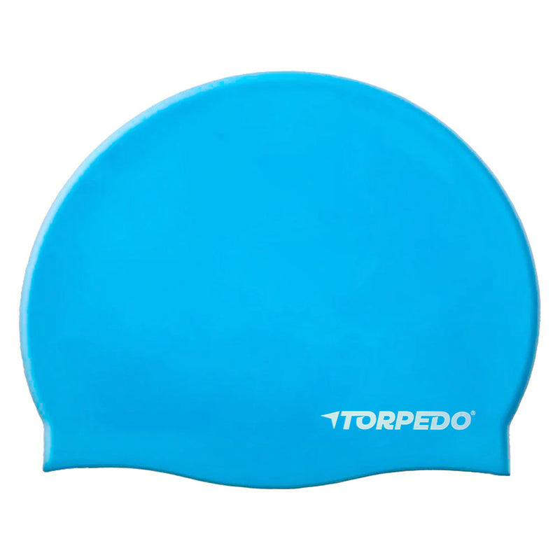 Gorro de natación 100% silicona Torpedo celeste