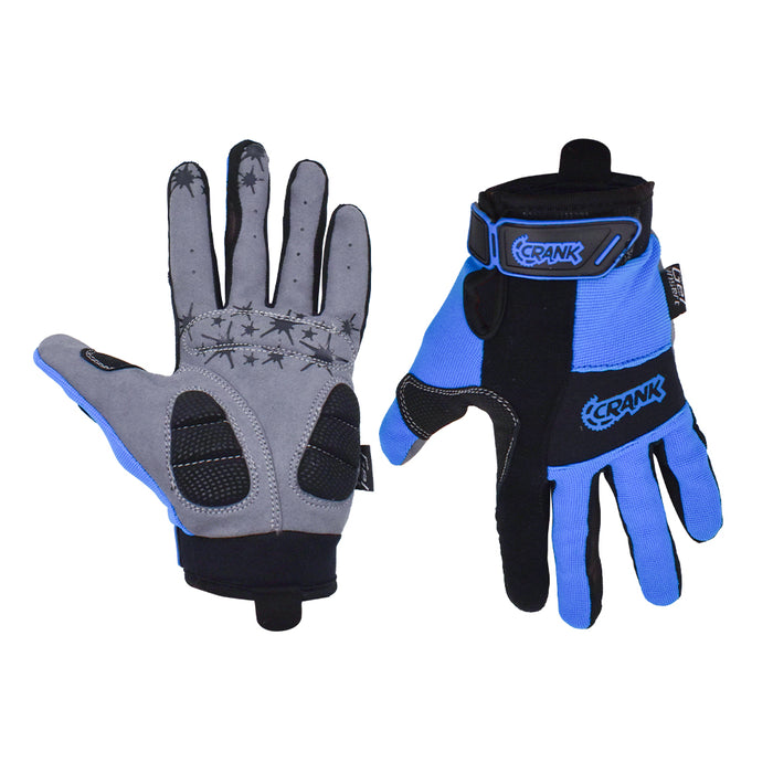 Par de guantes largos Crank azules
