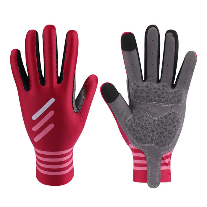 Par de guantes largos Mcycle MS003 burdeo