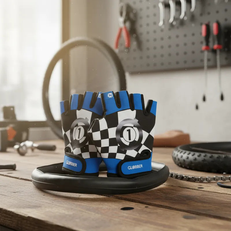 Guantes infantiles Globber Navy Blue Racing