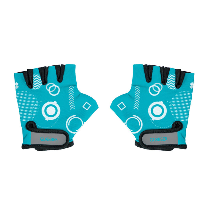 Par de guantes infantiles Globber Teal Shapes calipso