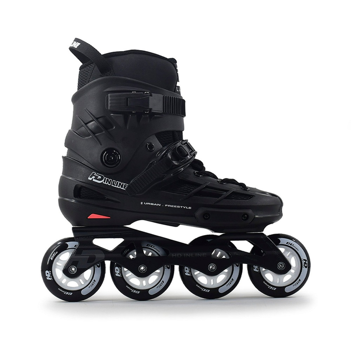 Patín freeskate HD Skull negro, vista lateral