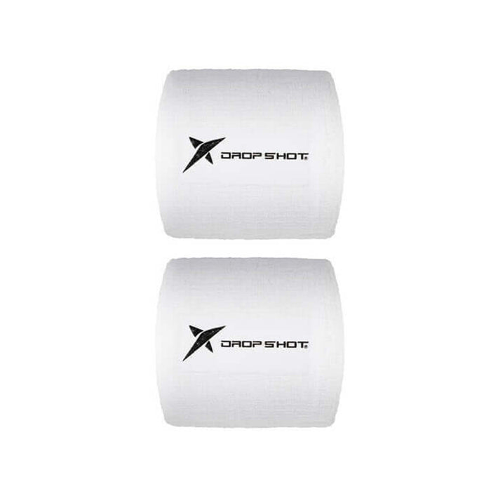 Muñequeras cortas Drop Shot blancas