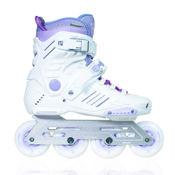Patín freeskate RoadShow RX6D blanco, vista lateral