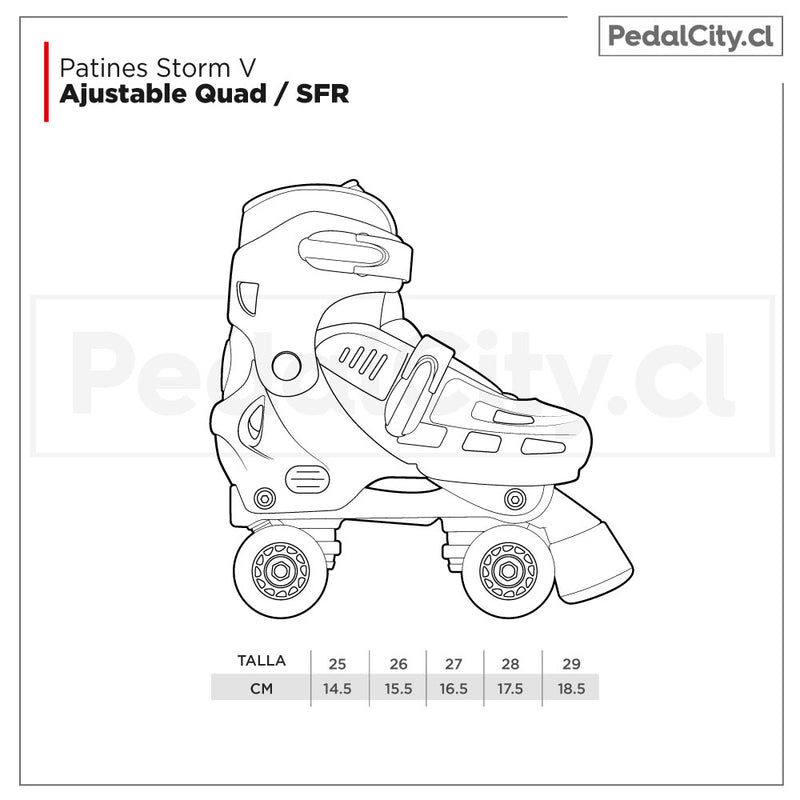 Patines Storm V Ajustable Quad Flower